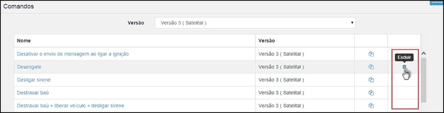 Supervisor - ComandosExcluir