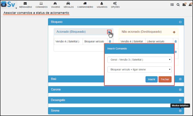 Supervisor - ComandosInserir