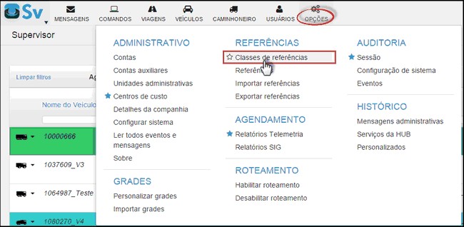 Supervisor - MenuClasseReferencia