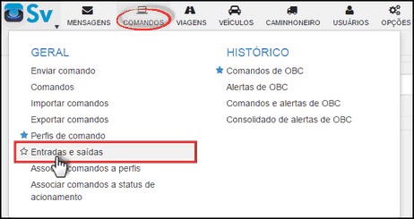 Supervisor - MenuComandosEntradaSaida