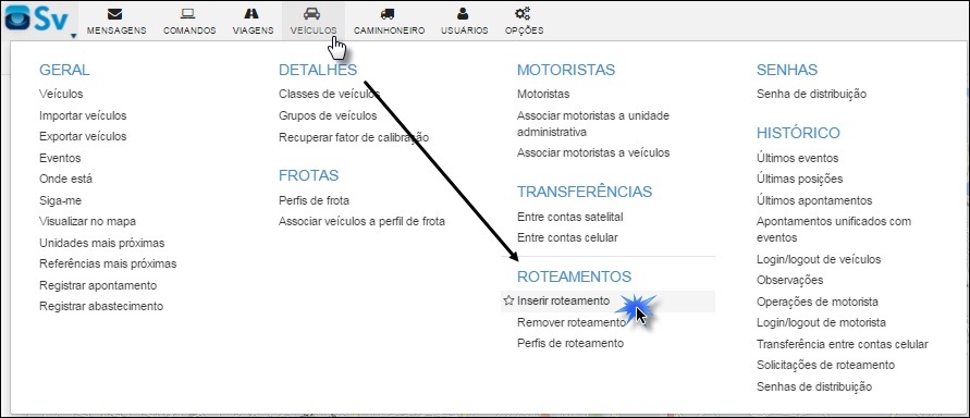 Roteamentoinserir